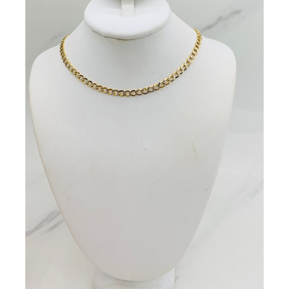 ❤️ 14k gold necklace cuban curb for baby 14”